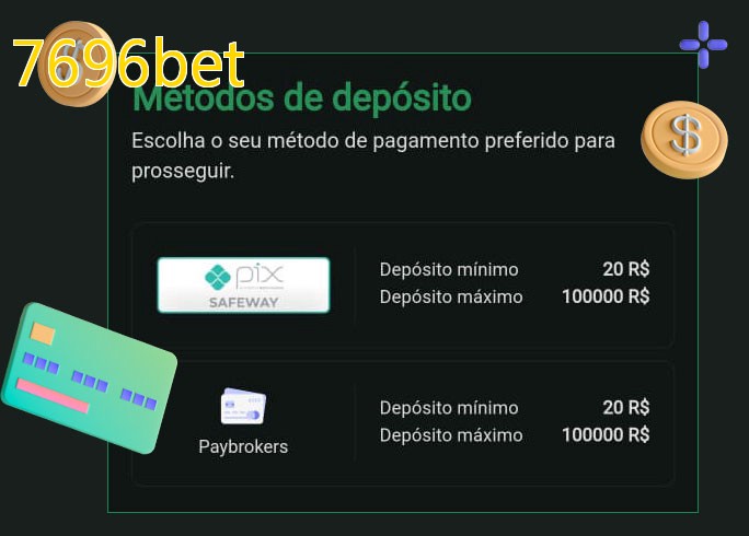 O cassino 7696betbet oferece uma grande variedade de métodos de pagamento