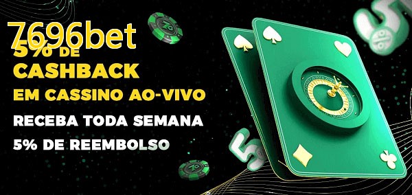 Promoções do cassino ao Vivo 7696bet
